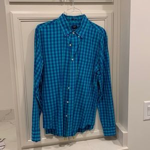 J. Crew plaid long sleeve dress shirt, size L